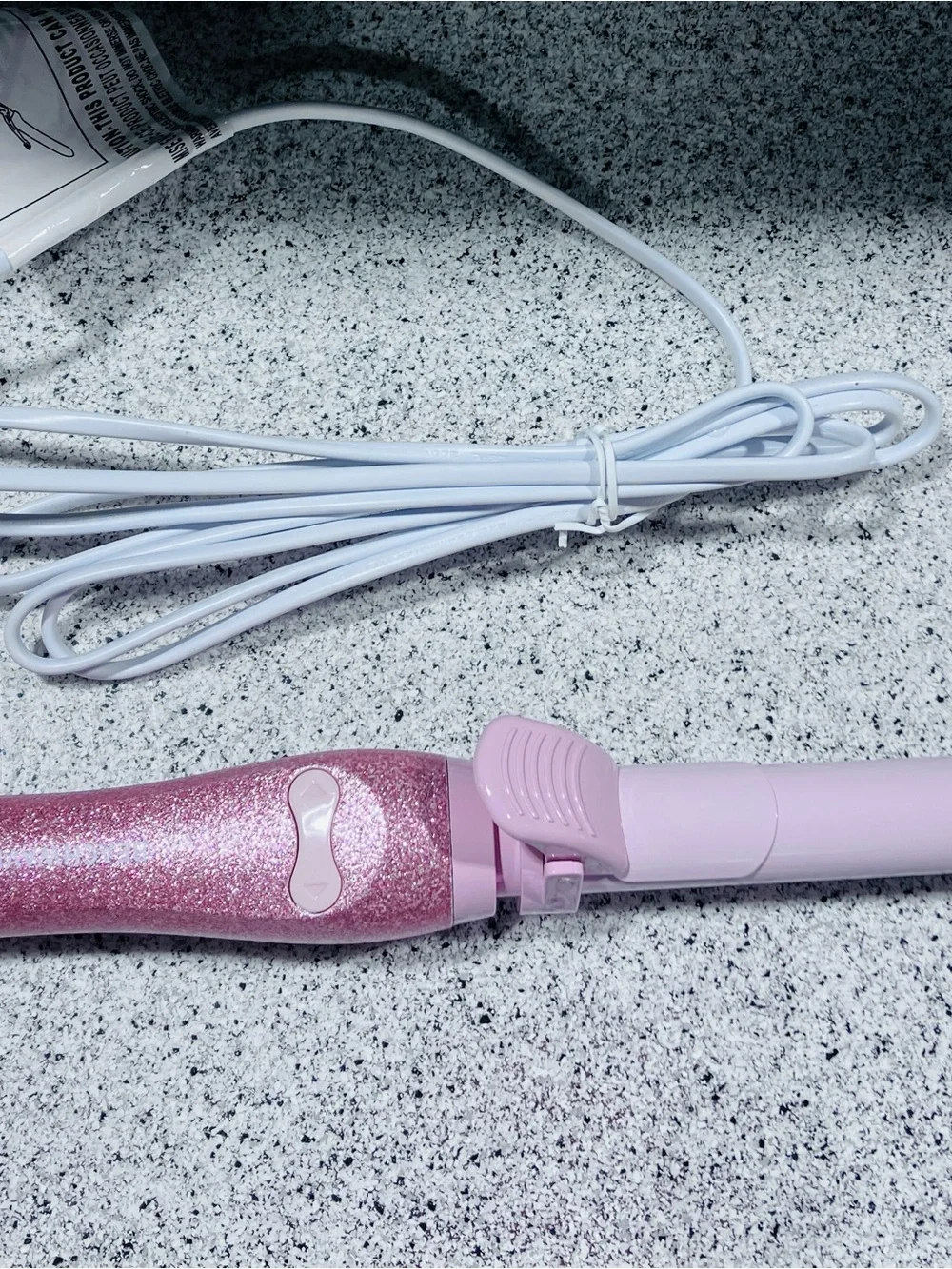 Beachwaver B1 Pink Glitter Rotating 1” Curling Iron BRAND NEW!!!